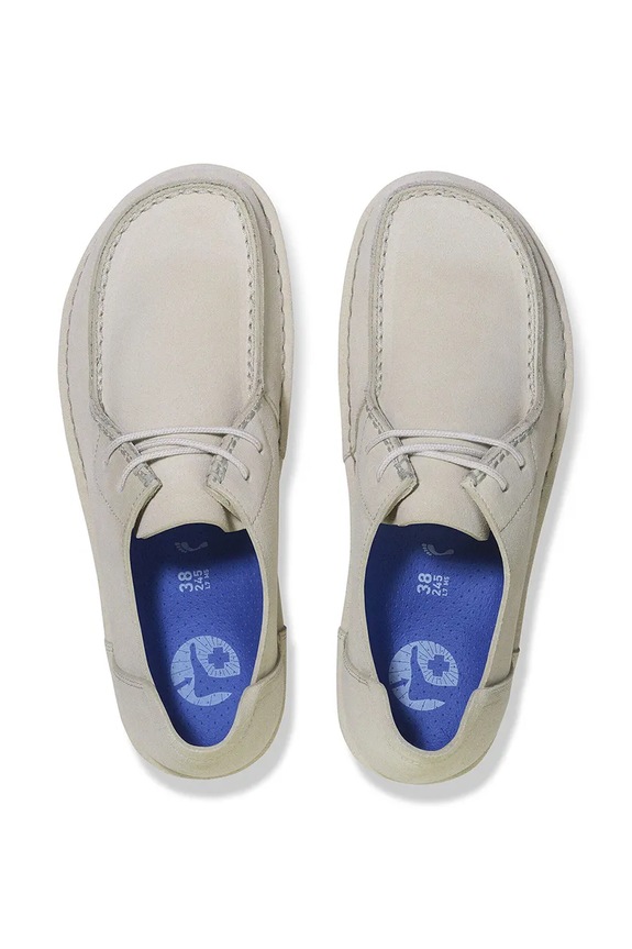 Birkenstock Utti Lace półbuty damskie zamszowe biały 1029575