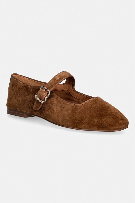 Μπαλαρίνες σουέτ Nokwol Masa καφέ Masa.Chestnut.Suede