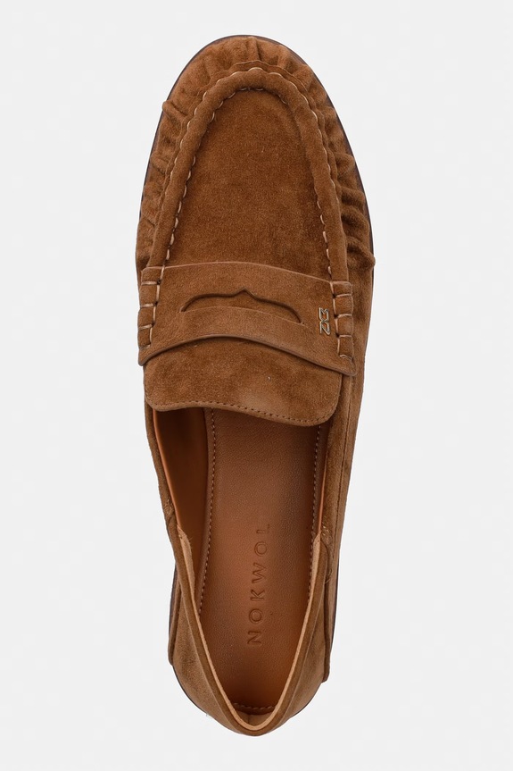 Nokwol mocasini din piele întoarsă Mica maro Mica.Chestnut.Suede