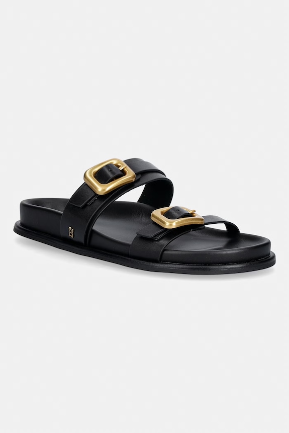 Kožené šľapky Nokwol Zaz usňová koža čierna Zaz.Black.Leather