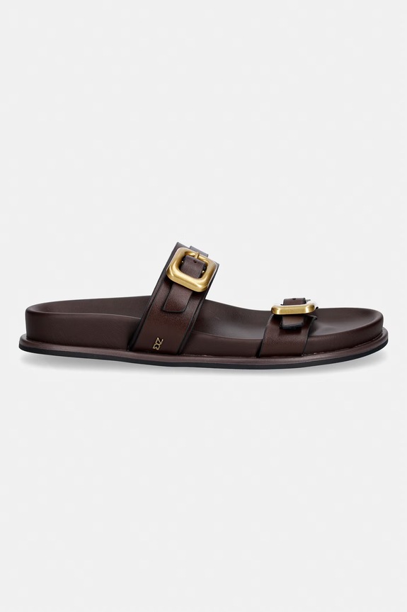 Kožené šľapky Nokwol Zaz Zaz.Brown.Leather hnedá SS26