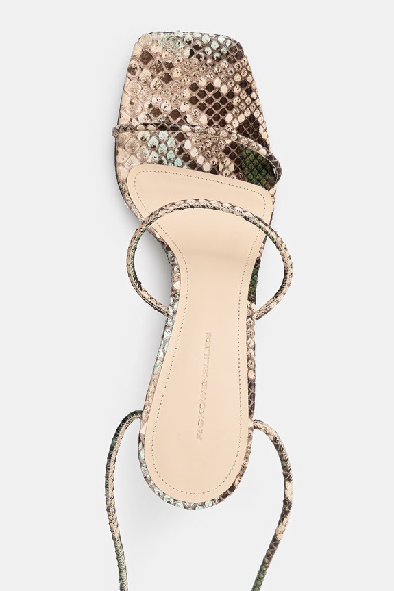 Rick Owens Lilies Cantilever 8 sandale cu platformă pentru femei din piele bej LI01F7804.LPY35