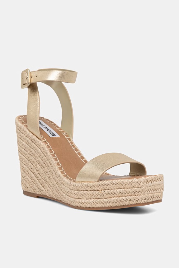 Steve Madden sandále na platforme po celej dĺžke kožené Upstage zlatá 11002459.977