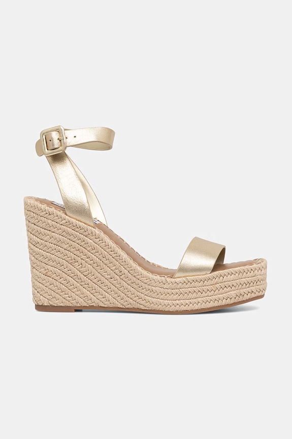 Steve Madden sandále na platforme po celej dĺžke kožené Upstage 11002459.977 zlatá SS26