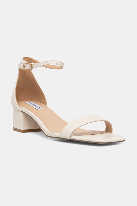 Steve Madden sandały na słupku skórzane Gena beżowy 11003579.844