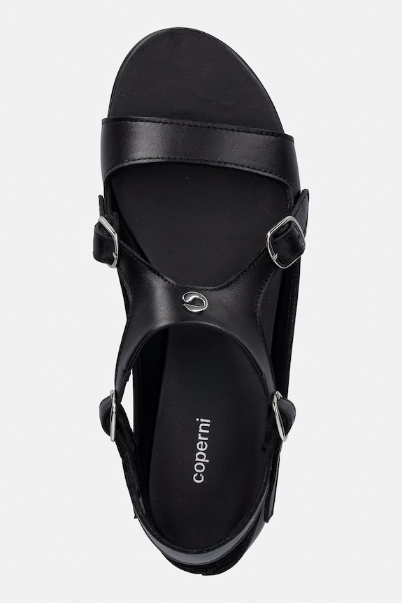 Coperni Buckle On sandale pentru femei din piele negru COPSH100F6043