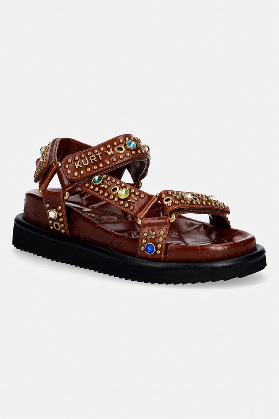 Kurt Geiger London sandale ženske kožne Orson Sandal smeđa 4461639109