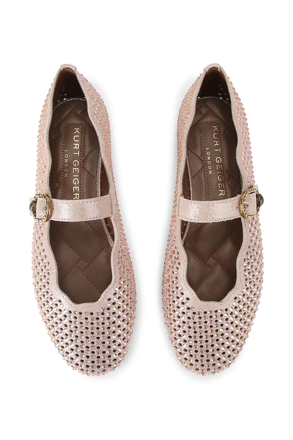 Kurt Geiger London baleriny Wavy Mayfair Ballet Flat 5596424209 beżowy SS26