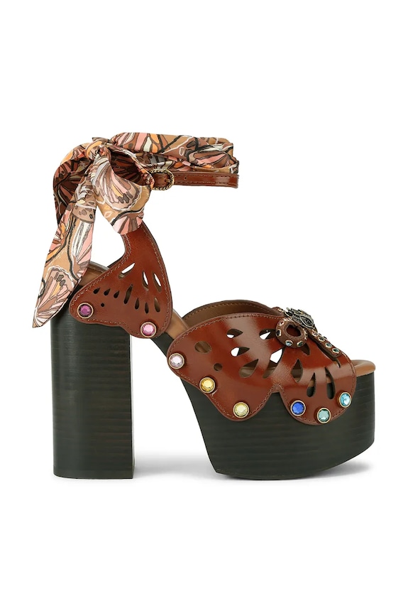 Kurt Geiger London szandál bőr Butterfly Platform Sdl barna 5596931109