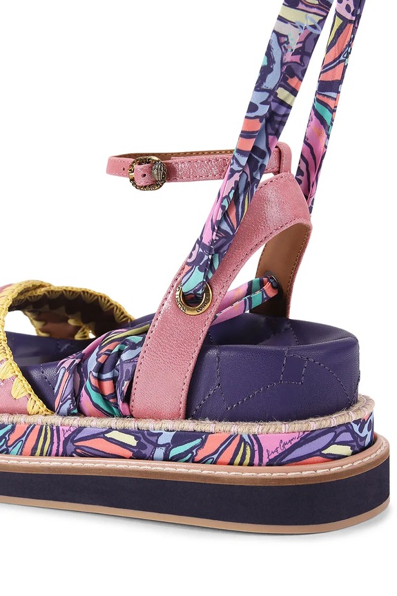 Încălțăminte Kurt Geiger London sandale cu platformă pentru femei Orson Cross Scarf Sdl 5597357209 roz