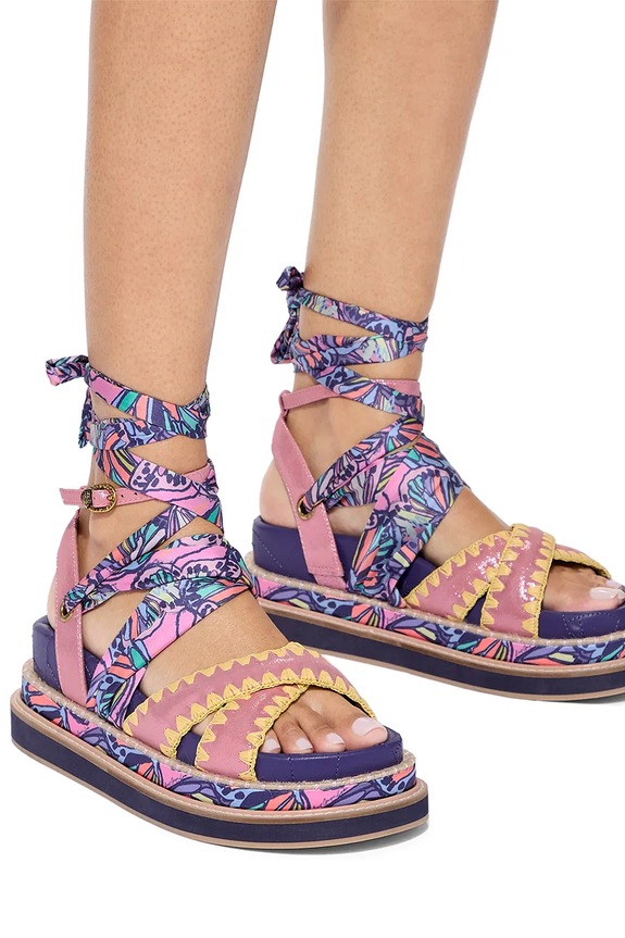 Kurt Geiger London sandale cu platformă pentru femei Orson Cross Scarf Sdl 5597357209