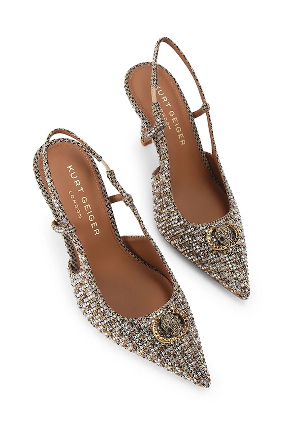 Kurt Geiger London salonarji Chelsea Point Slingback 5598843609 rjava SS26