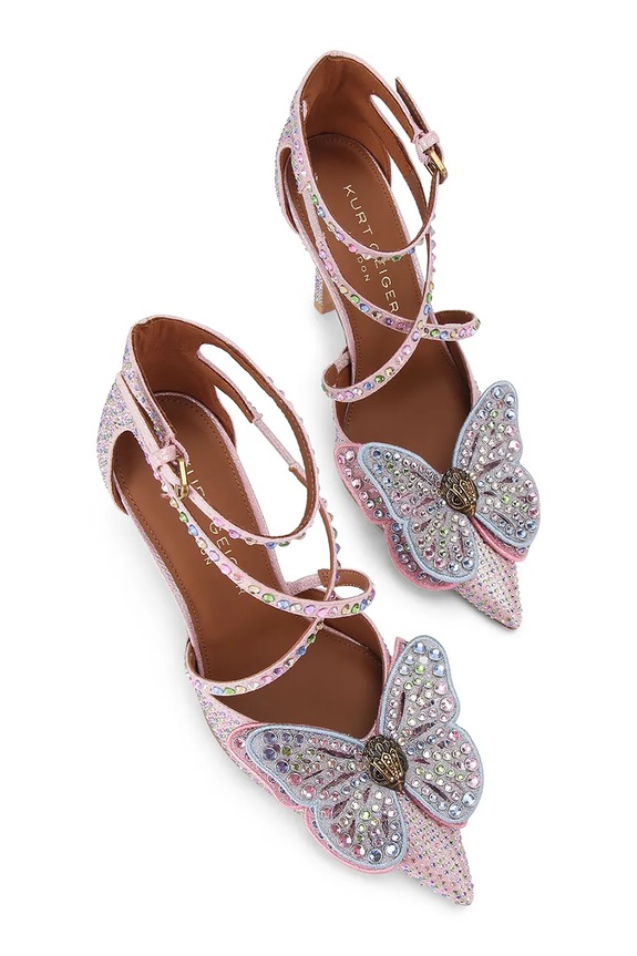 Kurt Geiger London szpilki Butterfly Strap Court 5610453069 różowy SS26