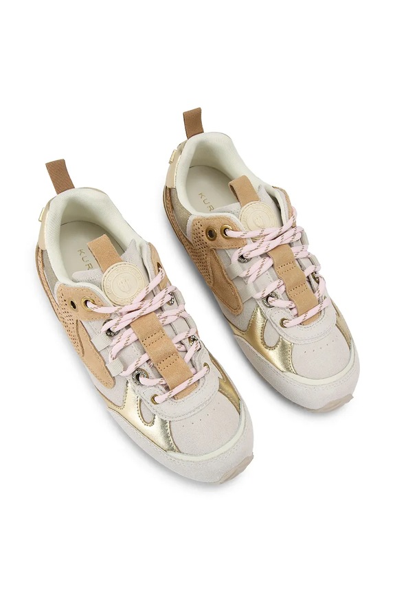 Kurt Geiger London Kurt Slim Runner sneakersy damskie skórzane 5613515219 beżowy SS26
