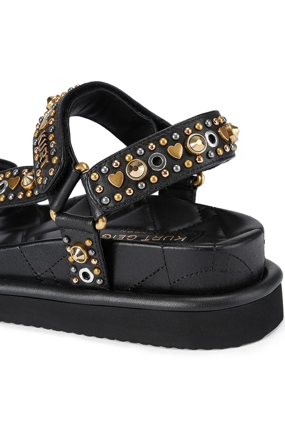 Scarpe Kurt Geiger London sandali da donna in pelle Orson Sandal 4461609109 nero