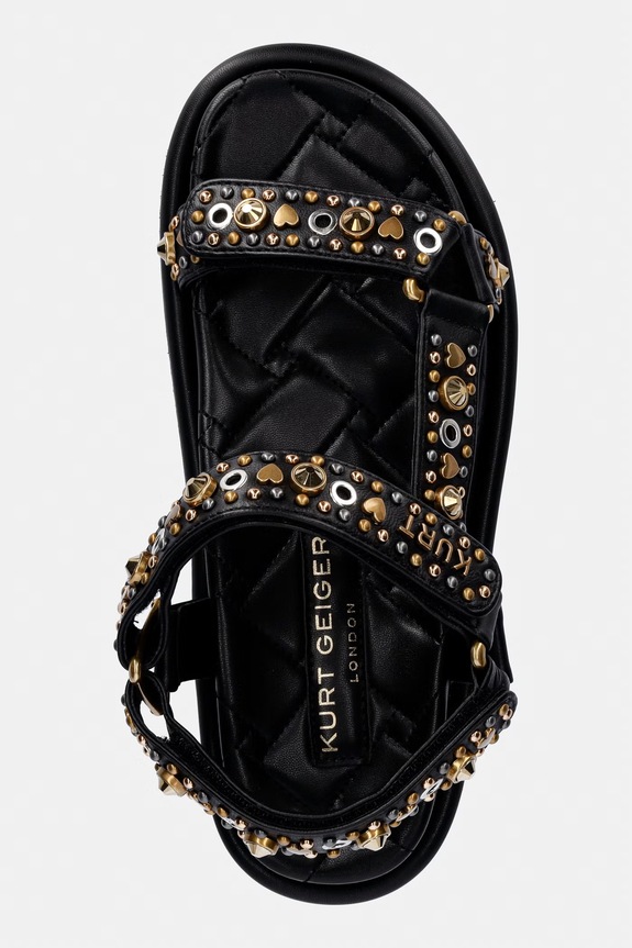 Kurt Geiger London sandali da donna in pelle Orson Sandal nero 4461609109