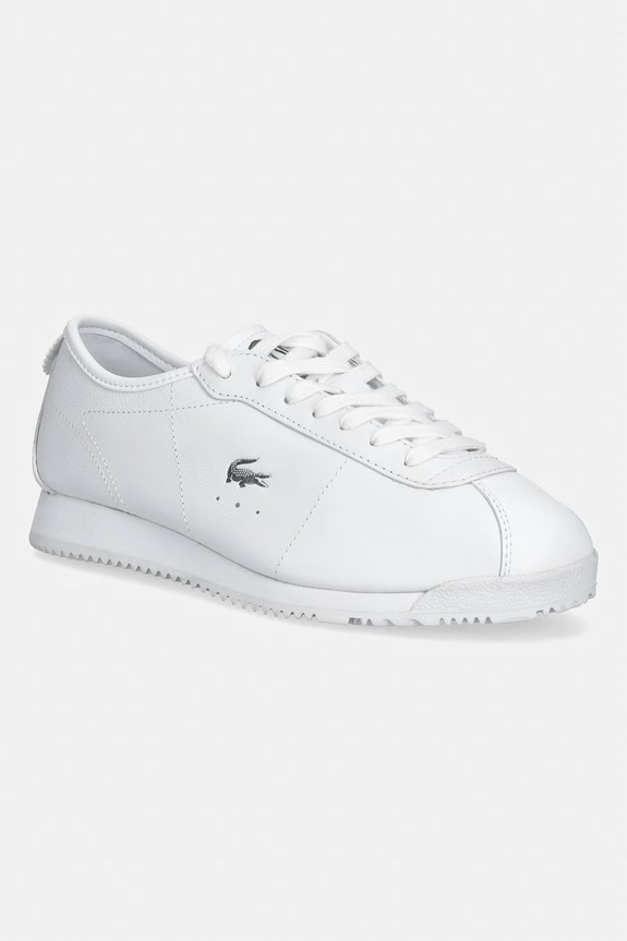 Kožené tenisky Lacoste Club-Low plochá biela 49SFA0120.21G
