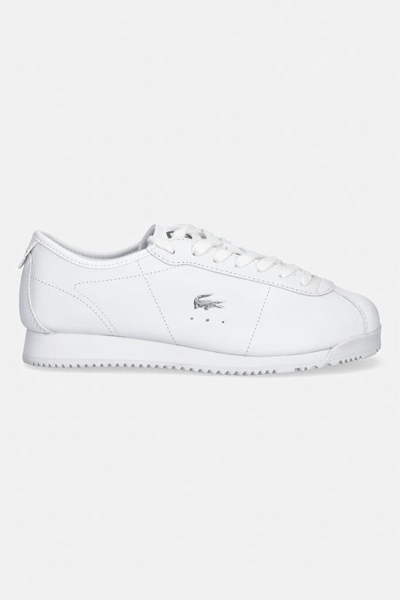 Kožené tenisky Lacoste Club-Low 49SFA0120.21G biela SS26
