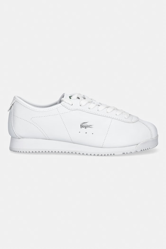 Kožené tenisky Lacoste Club-Low 49SFA0120.21G biela SS26