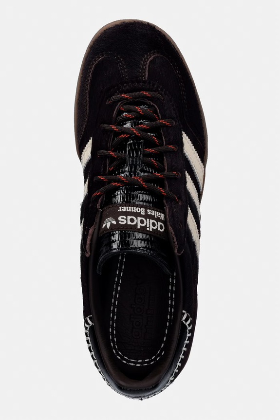 adidas Originals x Wales Bonner Gazelle Pony sneakersy damskie skórzane brązowy KK3640