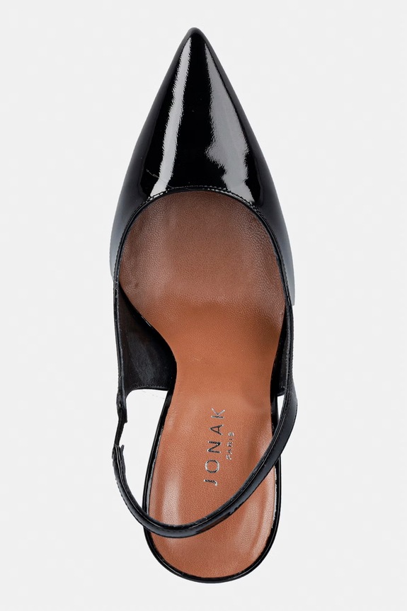 Jonak szpilki skórzane DRESSY VERNIS czarny 3400179
