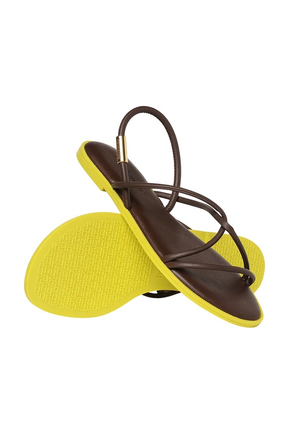 Încălțăminte Havaianas sandale cu toc plat pentru femei UNA MANGA 4149609.0727 maro