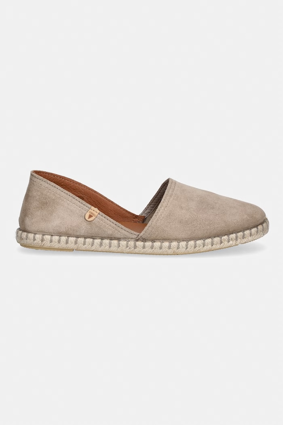 Verbenas espadrile pentru femei, din piele întoarsă CARMEN SERRAJE 0300580001.PIEDRA bej SS26