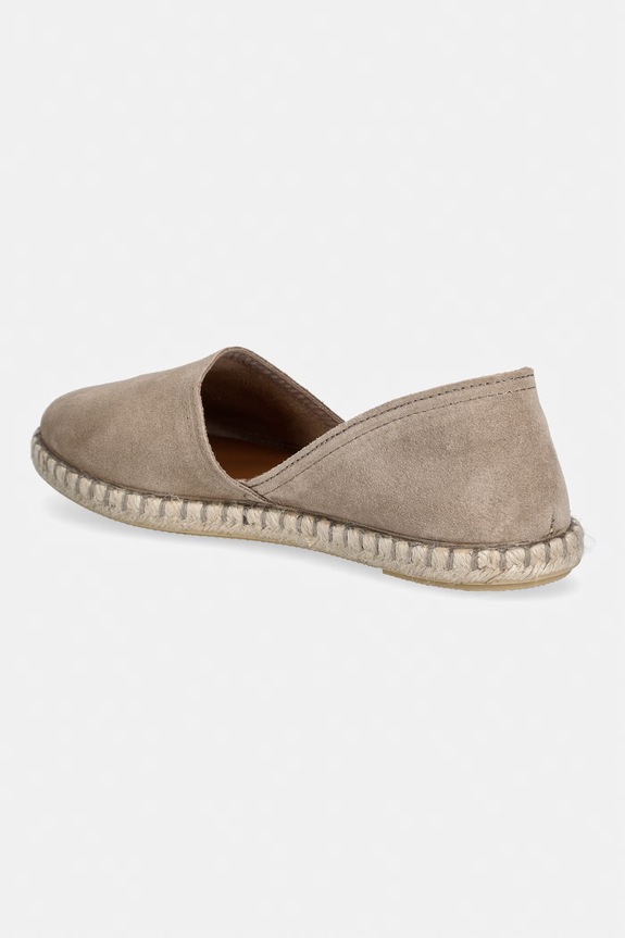 Încălțăminte Verbenas espadrile pentru femei, din piele întoarsă CARMEN SERRAJE 0300580001.PIEDRA bej