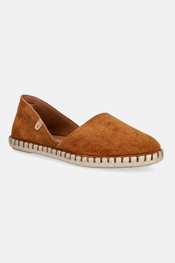 Verbenas espadrile pentru femei, din piele întoarsă CARMEN SERRAJE maro 0300580001.SETTER