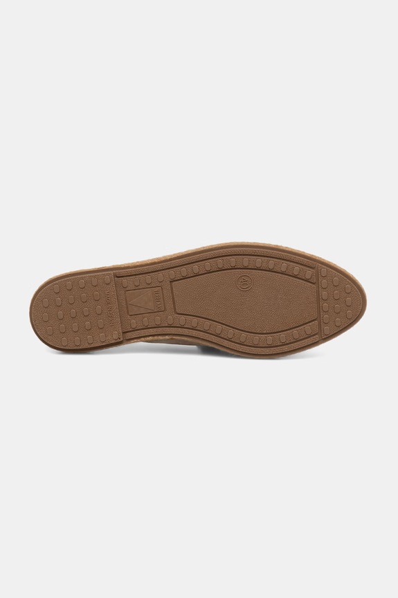 Verbenas espadrile cu călcâiul deschis pentru femei, din piele întoarsă KIARA SERRAJE/TAN 8304010785.PIEDRA bej