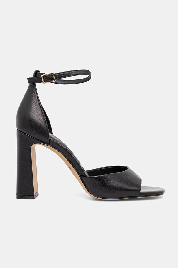 Aldo sandały na słupku skórzane FLORIANNA 14344610.FLORIANNA czarny SS26