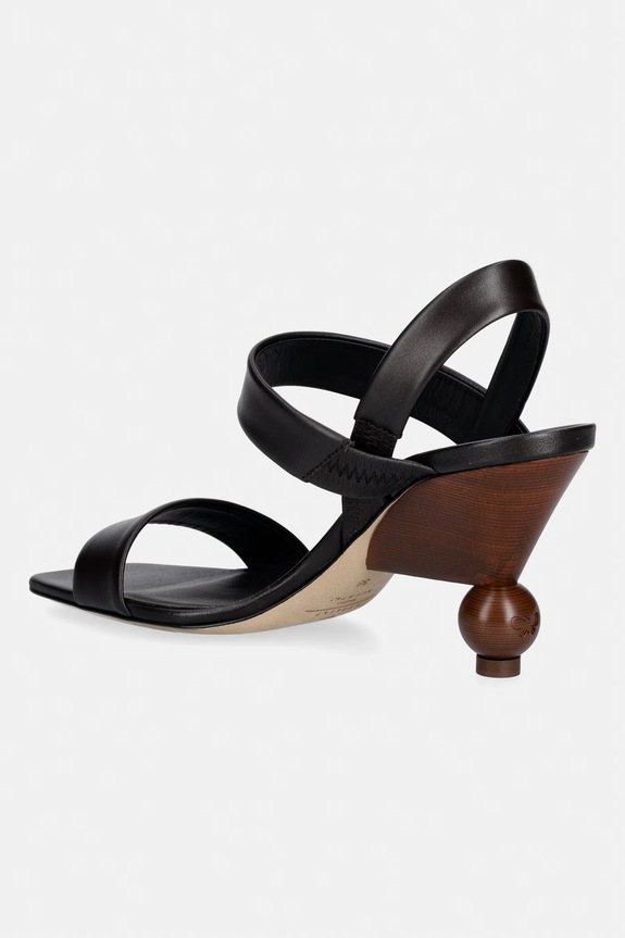Încălțăminte Weekend Max Mara sandale cu toc înalt din piele Wkaaffetto 2615521015600.DBROWN maro