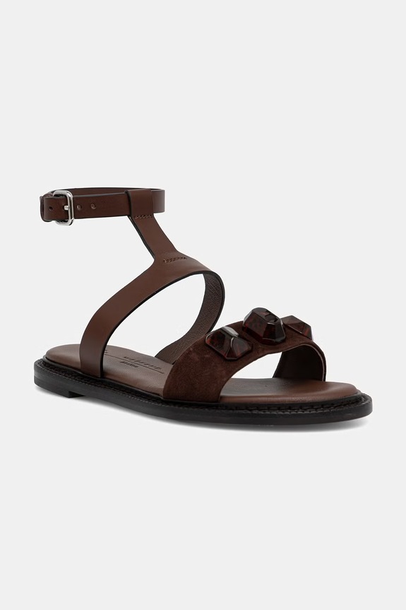 Weekend Max Mara sandale pentru femei. din piele Wkaasta maro 2615521075600.COCOA