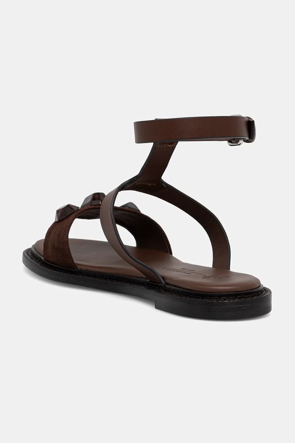 Încălțăminte Weekend Max Mara sandale pentru femei. din piele Wkaasta 2615521075600.COCOA maro
