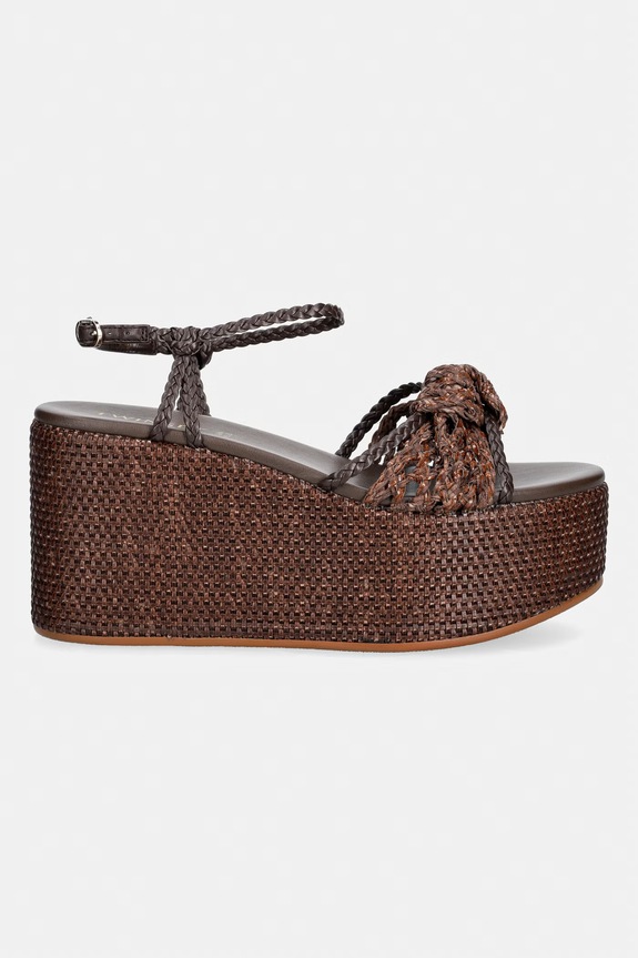 Twinset sandały 261TGT038.12110 brązowy SS26