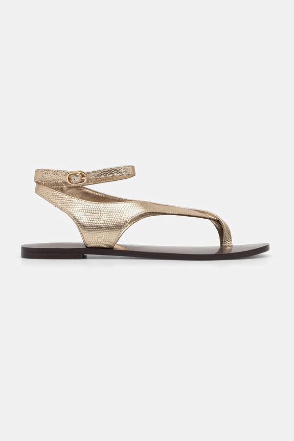 Twinset sandale pentru femei, din piele 261TGT016.13534 aur SS26