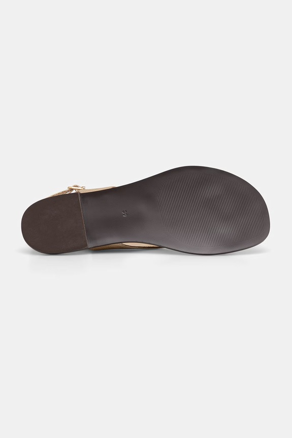 Twinset sandale pentru femei, din piele aur 261TGT016.13534