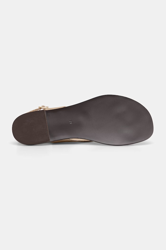 Twinset sandale pentru femei, din piele aur 261TGT016.13534
