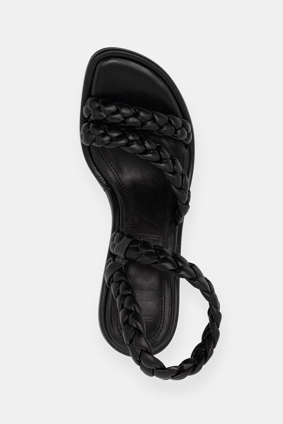 Souliers Martinez sandale cu toc înalt piele ISA negru ISA.BLACK