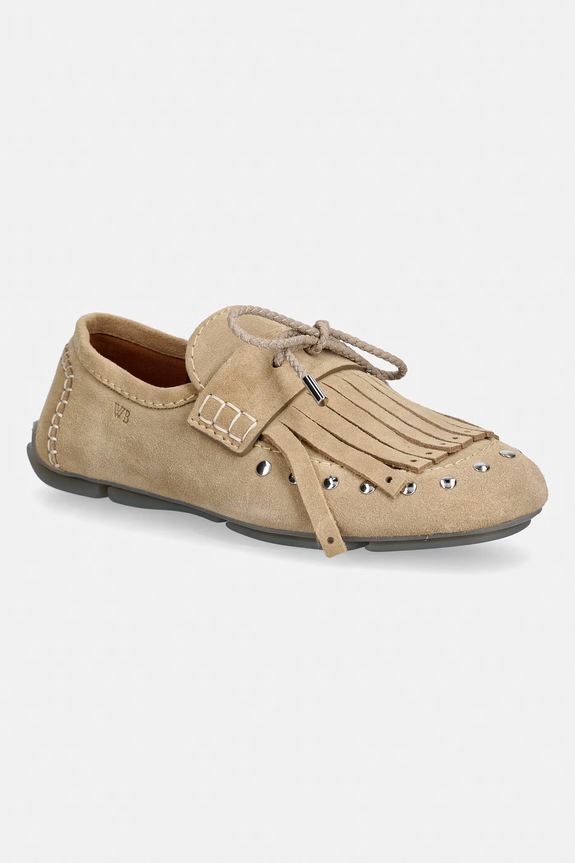 Wales Bonner Montego Tasseled Moccasins Women's suede brown WBW46000A.23000.155