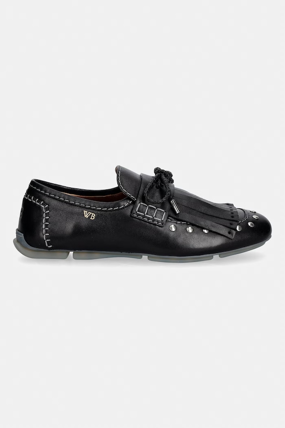 Wales Bonner Montego Tasseled Moccasins Women's leather WBW46000A.23010.999 black SS26