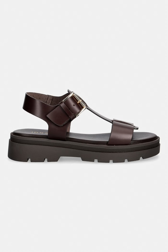 Jonak női platformos bőr szandál LISBONNE CUIR 3800333 barna SS26