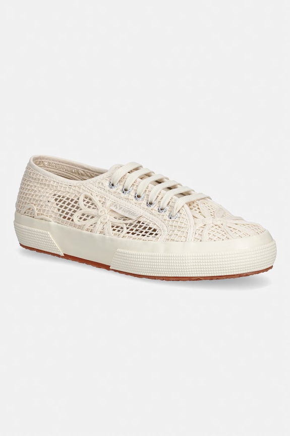 Superga 2750 NET FLOWER CROCHET tenisky dámske béžová S3148SW.AAG
