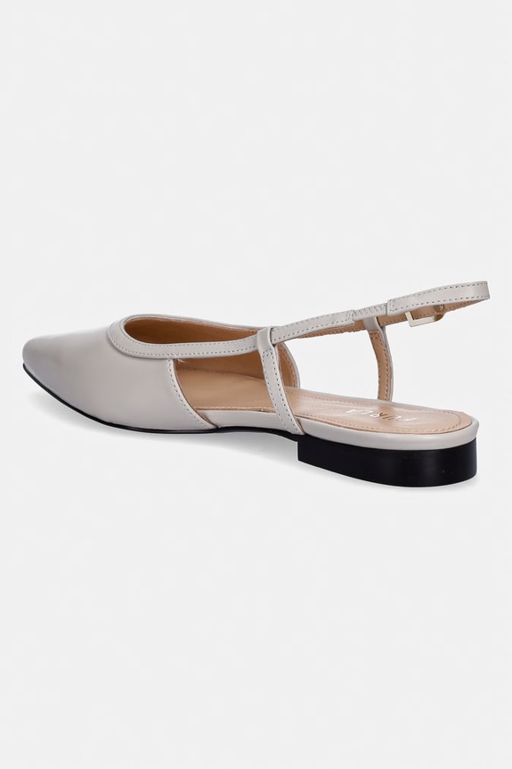 Παπούτσια Furla μπαλαρίνες δερμάτινες Punta YL49PUN.BX4513.CRY00 γκρί