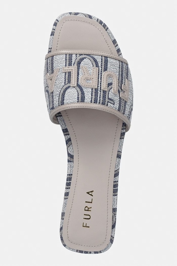 Furla papuci cu toc plat pentru femei Brezza gri YL55BRE.BX4556.5061S