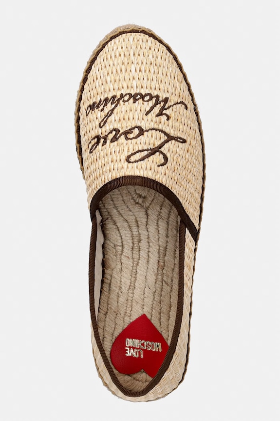 Love Moschino espadrile pentru femei bej JA10272G0OJR110E