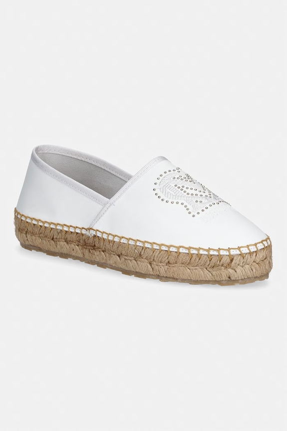 Love Moschino espadrilky dámske kožené biela JA10532G0OIA0100