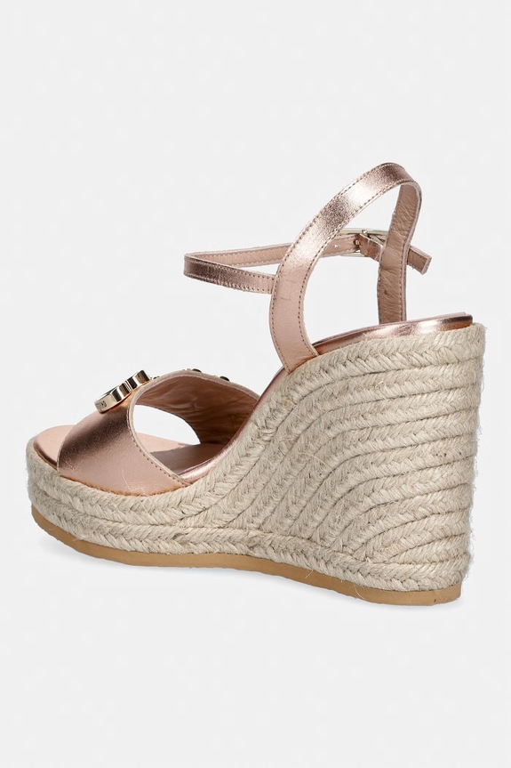 Obuwie Love Moschino sandały na koturnie damskie JA1615BI0OIC0600 beżowy