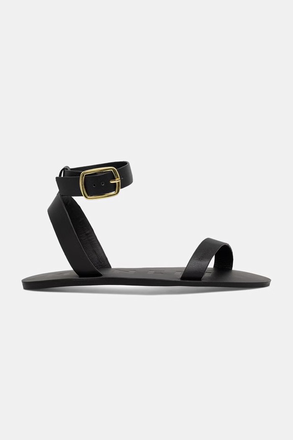 Manebi női bőr szandál Black one band with buckle Leat Q.3.4.Y0 fekete SS26