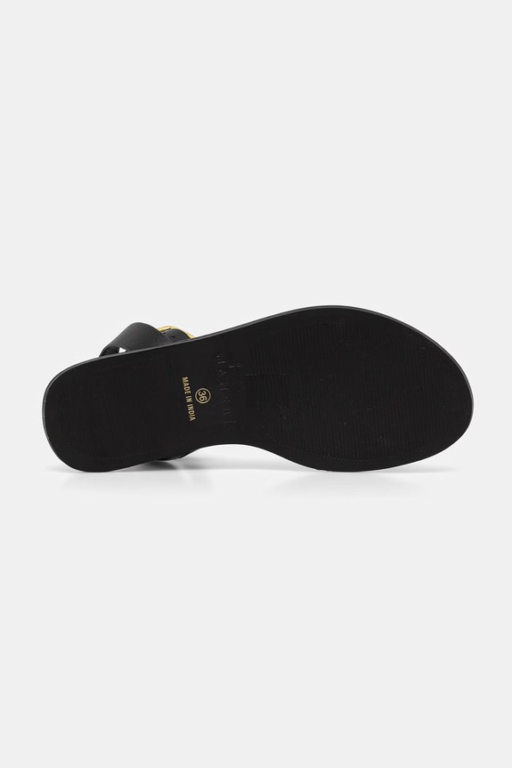 Manebi női bőr szandál Black one band with buckle Leat Q.3.4.Y0 fekete